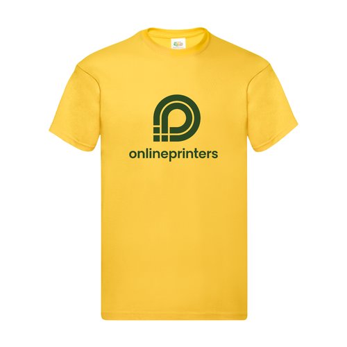 T-shirt jaune en coton pour homme  manches courtes.