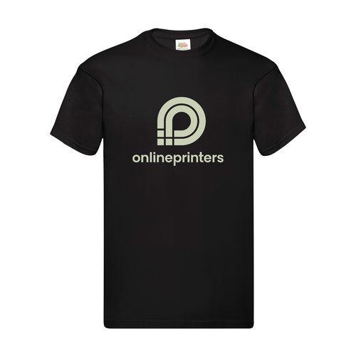 T-shirt noir en coton  manches courtes et col rond pour hommes.