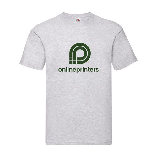 T-shirt en coton gris chin pour hommes  manches courtes.