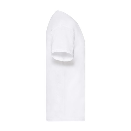 T-shirt blanc en coton pour hommes avec manches courtes.