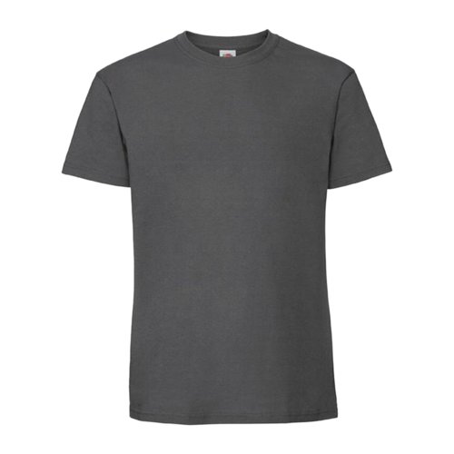 T-shirt en coton gris fonc  manches courtes.