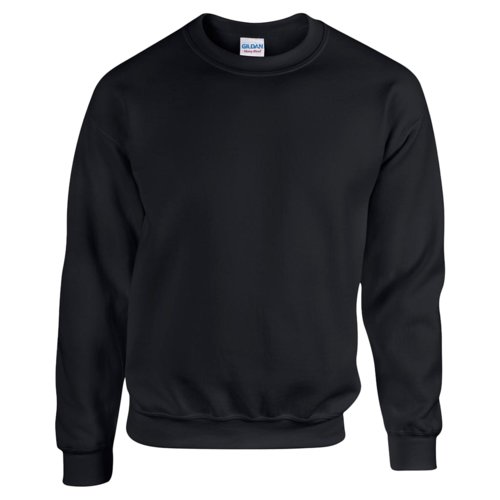 Sweat-shirt noir en mlange de coton pour hommes.