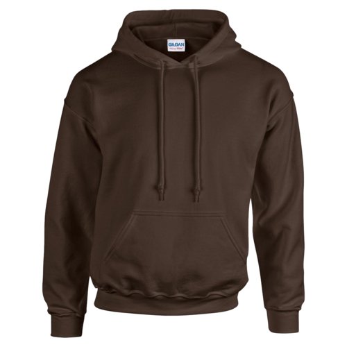 Sweat  capuche marron fonc en coton-polyester pour hommes avec capuche et poche kangourou.