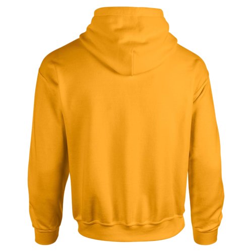 Sweat  capuche jaune dor en coton-polyester avec capuche et poche kangourou.