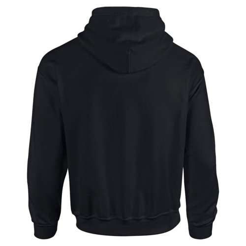 Sweat  capuche noir en mlange de coton avec capuche et poche kangourou.