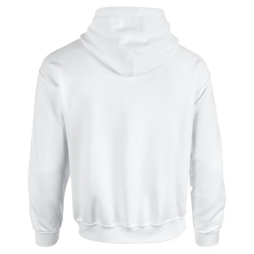 Sweat  capuche blanc en coton-polyester pour hommes.