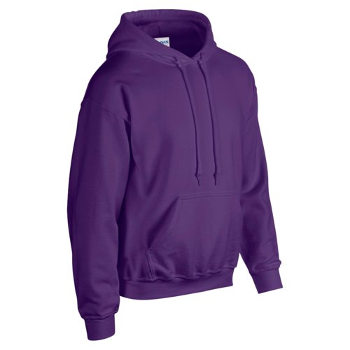Sweat  capuche violet pour homme en coton mlang avec poche kangourou et capuche  cordon.