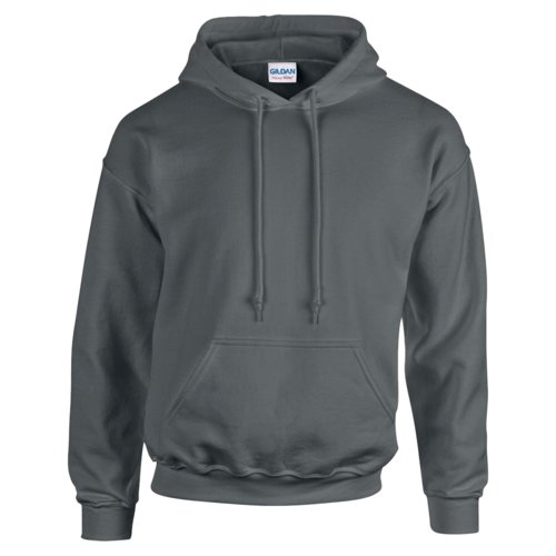 Sweat  capuche anthracite en mlange de coton avec poche kangourou.