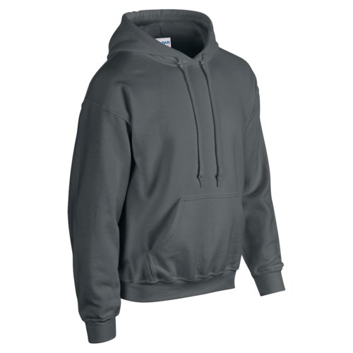 Sweat  capuche anthracite en coton-polyester pour homme avec capuche et poche kangourou.