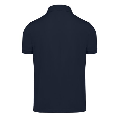 Polo en coton bleu marine pour hommes avec manches courtes.