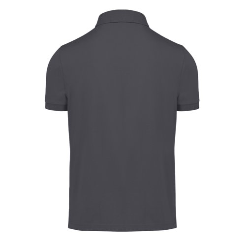 Polo en coton gris fonc pour homme avec manches courtes.