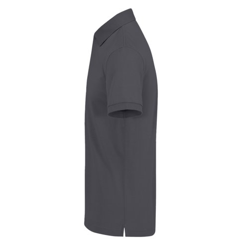 Polo en coton gris fonc pour homme avec manches courtes.