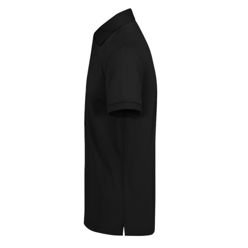 Polo noir en coton pour homme avec manches courtes.