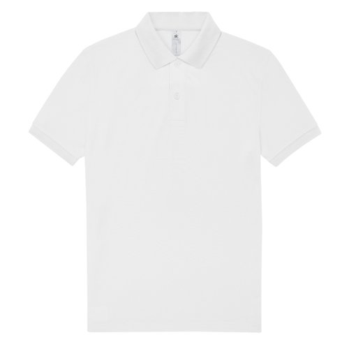 Polo blanc en coton pour hommes avec courte patte boutonne.
