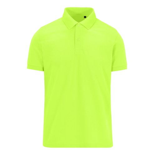 Polo vert pomme en polyester recycl et coton pour hommes.