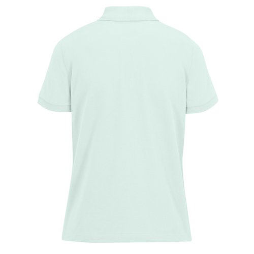 Polo pour femme vert menthe en coton avec une courte patte de boutonnage.