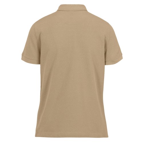 Polo marron en coton pour femmes avec manches courtes.