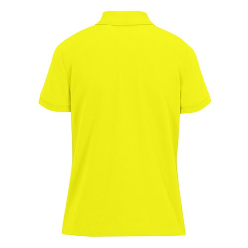 Polo en coton vert pomme pour femme avec une courte patte boutonne.