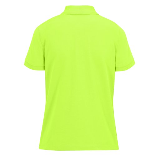 Polo pour femme vert pomme en polyester recycl et coton  manches courtes.