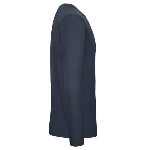 T-shirt  manches longues en coton bleu marine pour homme.