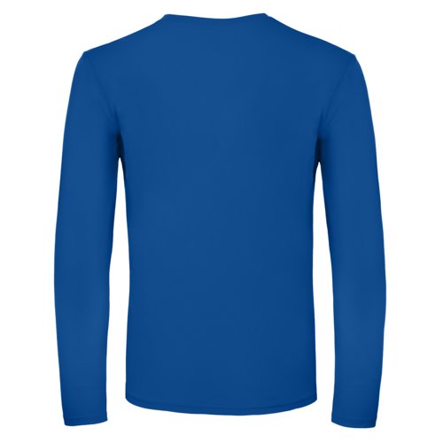 T-shirt  manches longues en coton bleu roi pour hommes.