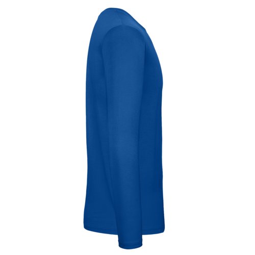 T-shirt  manches longues en coton bleu roi pour hommes.