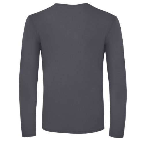 T-shirt  manches longues en coton gris fonc pour hommes.