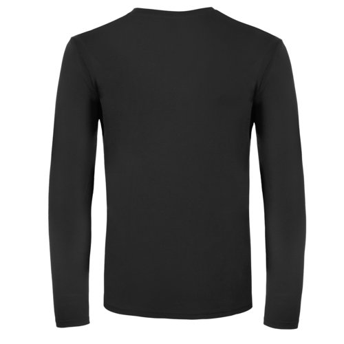 T-shirt noir  manches longues en coton pour homme.