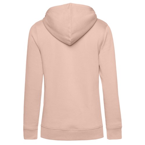 Sweat  capuche rose clair en mlange de coton.
