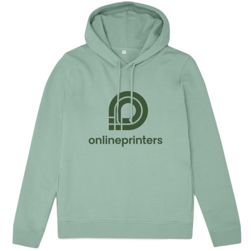 Sweat  capuche en coton mlang vert menthe pour femmes avec capuche et cordon de serrage.