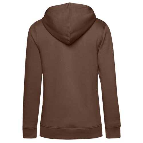 Sweat  capuche marron pour femme en coton biologique et polyester recycl.