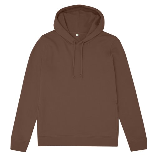 Sweat  capuche marron en coton et polyester pour femme avec capuche et cordon de serrage.