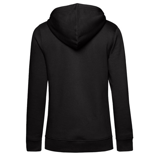 Sweat  capuche noir pour femmes en mlange de coton.