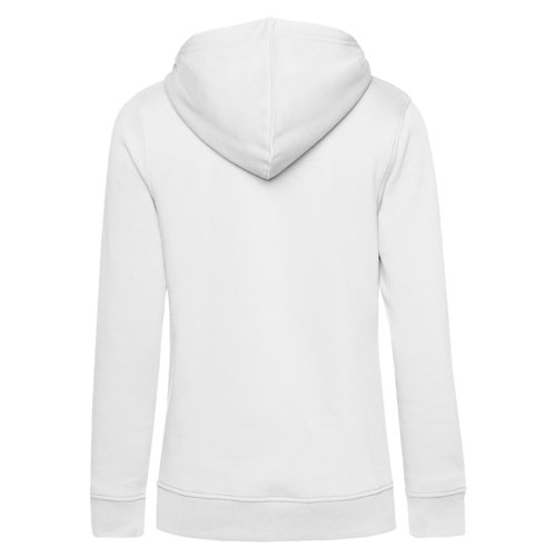 Sweat  capuche blanc pour femmes en mlange de coton bio.