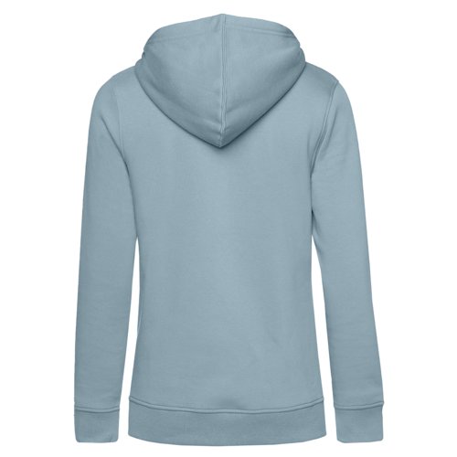 Sweat  capuche bleu clair pour femme en mlange coton-polyester.