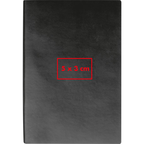 Carnet noir  couverture rigide avec reliure cousue.