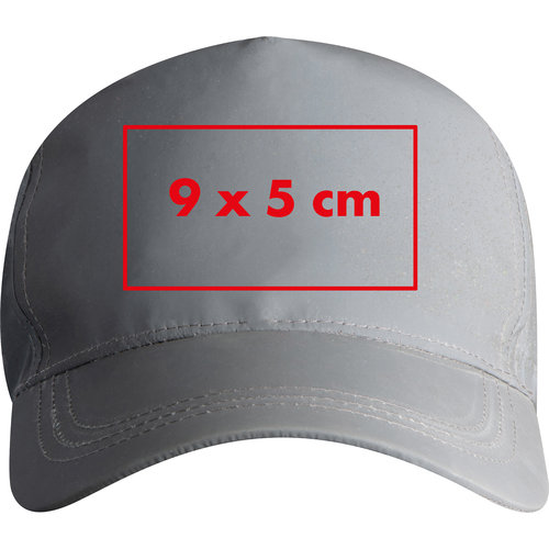 Casquette de baseball rflchissante en tissu avec sangle rglable.