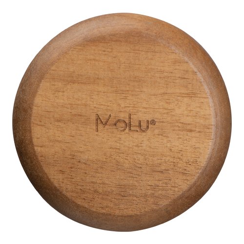 Bote alimentaire blanche en bois avec couvercle.