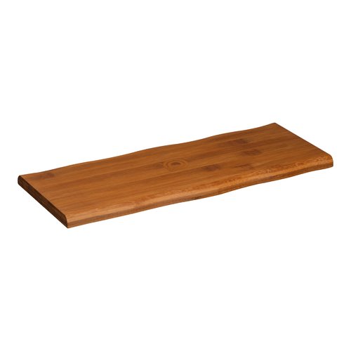 Planche en bambou marron avec bords arrondis.