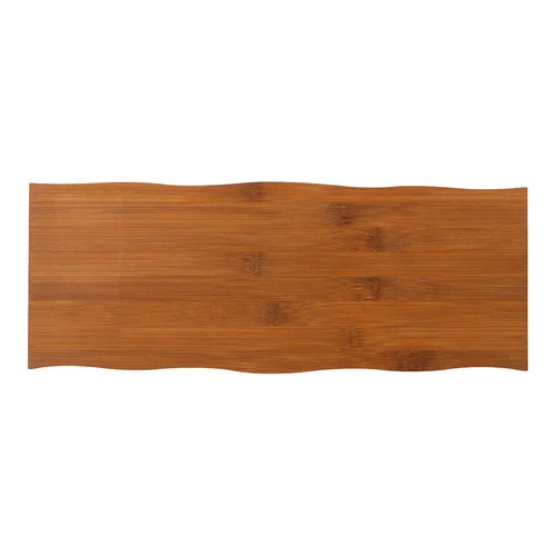 Planche en bambou marron avec bord ondul.