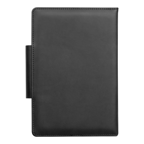 Carnet rouge avec couverture et boucle pour stylo.
