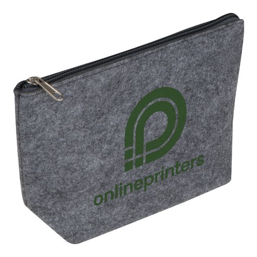 Trousse de toilette RPET anthracite avec fermeture clair.