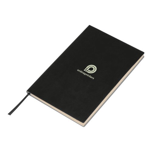 Carnet noir  couverture rigide avec marque-page ruban.