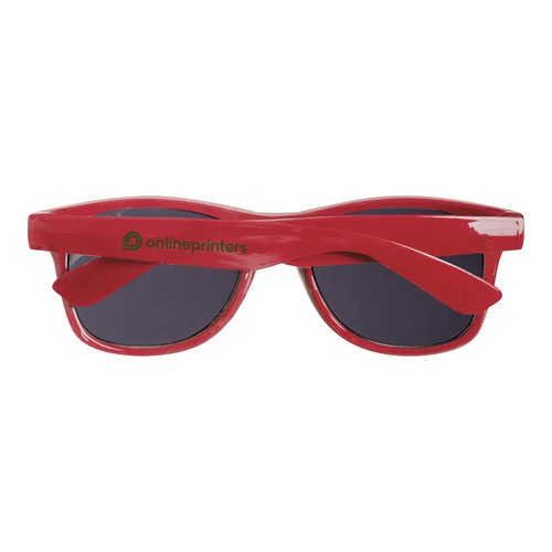 Lunettes de soleil rouges en RPET avec verres foncs.