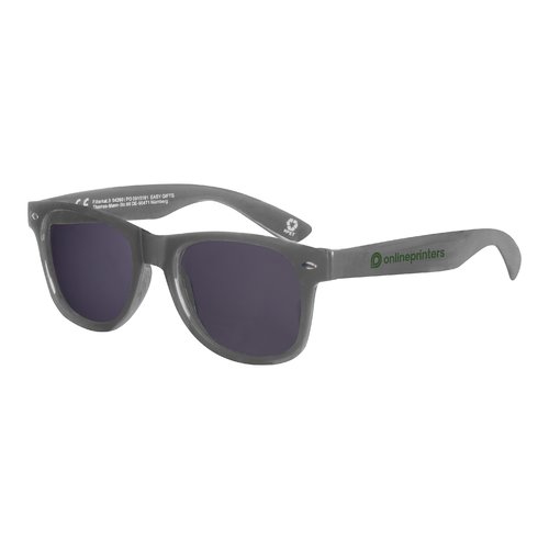Lunettes de soleil gris argent en RPET avec verres foncs.