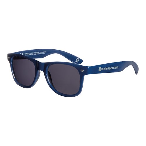 Lunettes de soleil bleu fonc en RPET avec verres foncs.