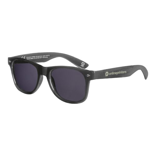 Lunettes de soleil gris fonc en RPET avec verres foncs.