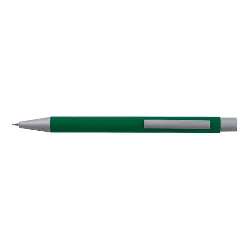 Ensemble d'criture vert avec stylo et tui.