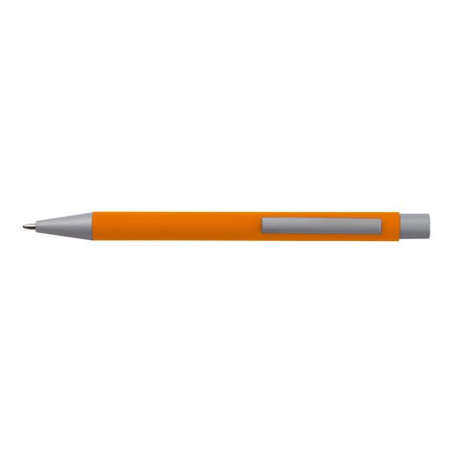 Ensemble d'criture orange avec stylo  bille et tui.