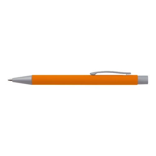 Ensemble d'criture orange avec stylo  bille et tui.
